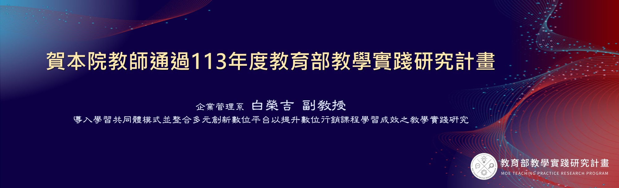 113年度教育部教學實踐研究計畫